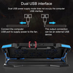 Suporte para Computador Portátil com Radiador de Cinco Núcleos e Duas Portas USB