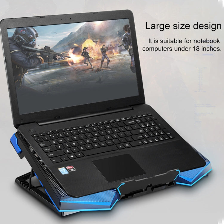 Suporte para Computador Portátil com Radiador de Cinco Núcleos e Duas Portas USB