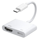 Conversor de Vídeo USB-C/Tipo-C para HDMI+USB-C/Tipo-C, Tipo-C 4K/30HZ