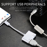 Cabo de Carregamento e Dados 11cm 8 Pinos Macho para USB & 8 Pinos Adaptador Leitor de Câmara, Suporta Sistema iOS 9.2 ou Superior
