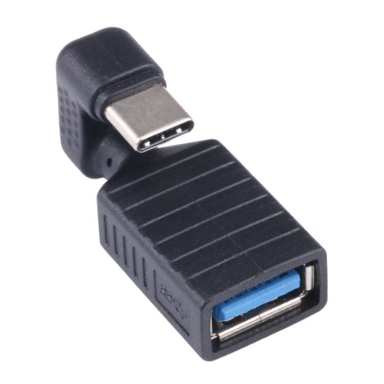 Adaptador OTG USB-C / Tipo-C macho para USB 3.0 fêmea em ângulo em U, Tipo-C para USB 3.0