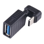 Adaptador OTG USB-C / Tipo-C macho para USB 3.0 fêmea em ângulo em U, Tipo-C para USB 3.0