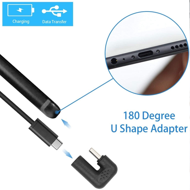 Adaptador USB-C / Tipo-C Macho para Fêmea em Forma de U, Tipo-C para Tipo-C