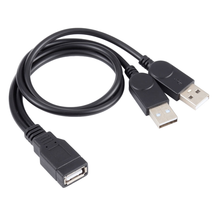 Cabo USB fêmea para 2 USB macho, Comprimento: cerca de 30cm
