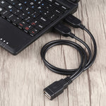 Cabo USB fêmea para 2 USB macho, Comprimento: cerca de 30cm