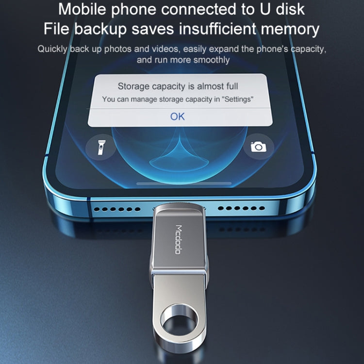 Conversor OTG MCDODO USB 3.0 Fêmea para 8 Pinos Macho USB Flash Disk, 8 Pinos