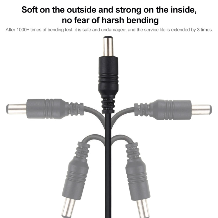 Cabo de extensão de ficha de alimentação DC fêmea para macho 5,5 x 2,1mm 22AWG de 1m para portátil, 1m 5,5 x 2,1mm