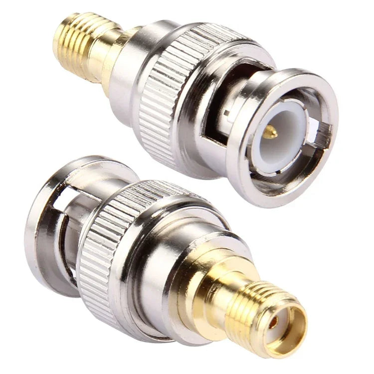 2 PCS Conector BNC Macho para SMA Fêmea, Macho para SMA Fêmea