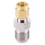 2 unidades de conector F fêmea para RP-SMA macho, 2 unidades F fêmea para RP-SMA macho