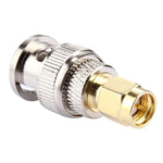 2 PCS Conector Macho BNC para Macho SMA, Macho para Macho SMA