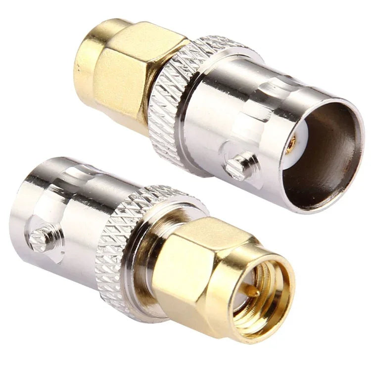2 PCS Conector Fêmea BNC para Macho SMA, Fêmea para Macho SMA