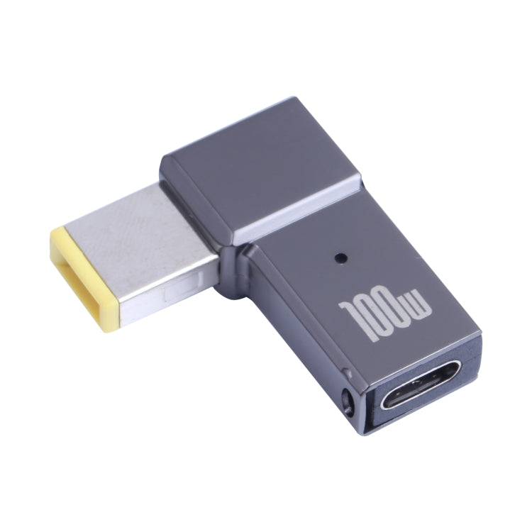 Adaptador de carregamento para computador USB-C / Tipo-C fêmea para conector quadrado grande para Lenovo 100W, Tipo-C fêmea para conector quadrado grande