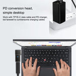 Adaptador de carregamento para computador USB-C / Tipo-C fêmea para conector quadrado grande para Lenovo 100W, Tipo-C fêmea para conector quadrado grande