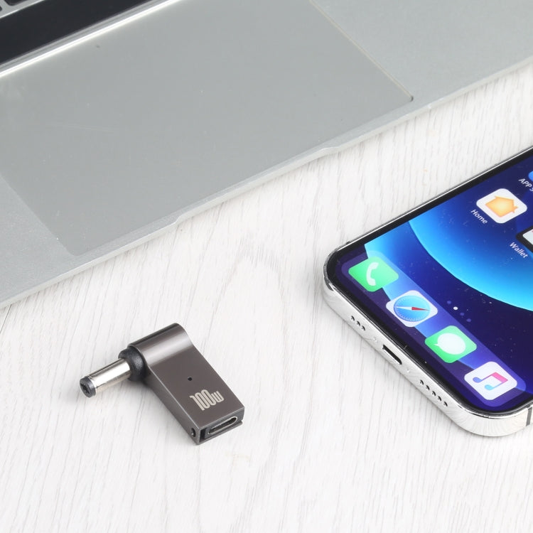 Adaptador de carregamento para computador USB-C / Tipo-C fêmea para DC 5.5 x 2.1mm macho 100W, Tipo-C fêmea para DC 5.5 x 2.1mm macho