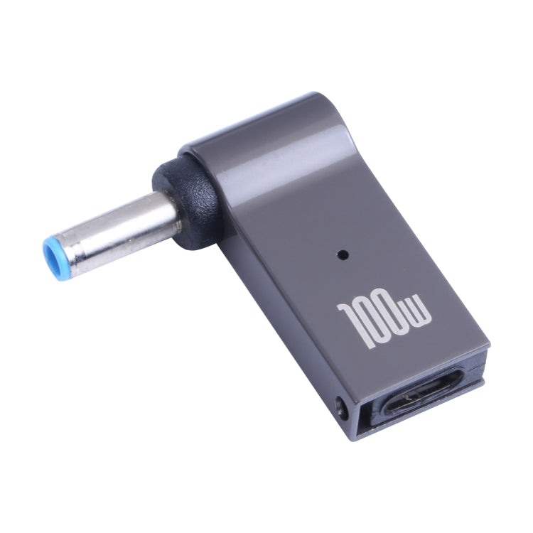 Adaptador de carregamento para computador USB-C / Tipo-C fêmea para DC 4.5x3.0mm macho 100W para HP, Tipo-C para DC 4.5x3.0mm