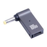 Adaptador de Carregamento para Computador USB-C / Tipo-C Fêmea para DC 4.0x1.7mm Macho 100W para Lenovo, Tipo-C Fêmea para DC 4.0x1.7mm Macho (Amarelo)