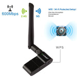 Adaptador Ethernet USB sem fios de banda dupla 11AC 600Mbps EDUP EP-AC1635 com antena 2dBi para portátil / PC, EP-AC1635