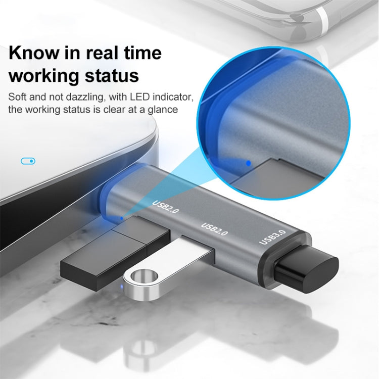 Estação de ancoragem multifunções 3 em 1 Type-C / USB-C HUB ADS-302C, ADS-302C