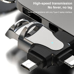 Adaptador OTG 3 em 1, USB para Type-C / Micro USB / 8 pinos