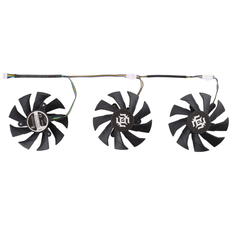 3 Ventoinhas de Arrefecimento para Placa Gráfica Zotac GTX 1070-8GD5 X-OC, Diâmetro: 85mm, 0,5A Diâmetro: 9,5mm (3 Unidades)