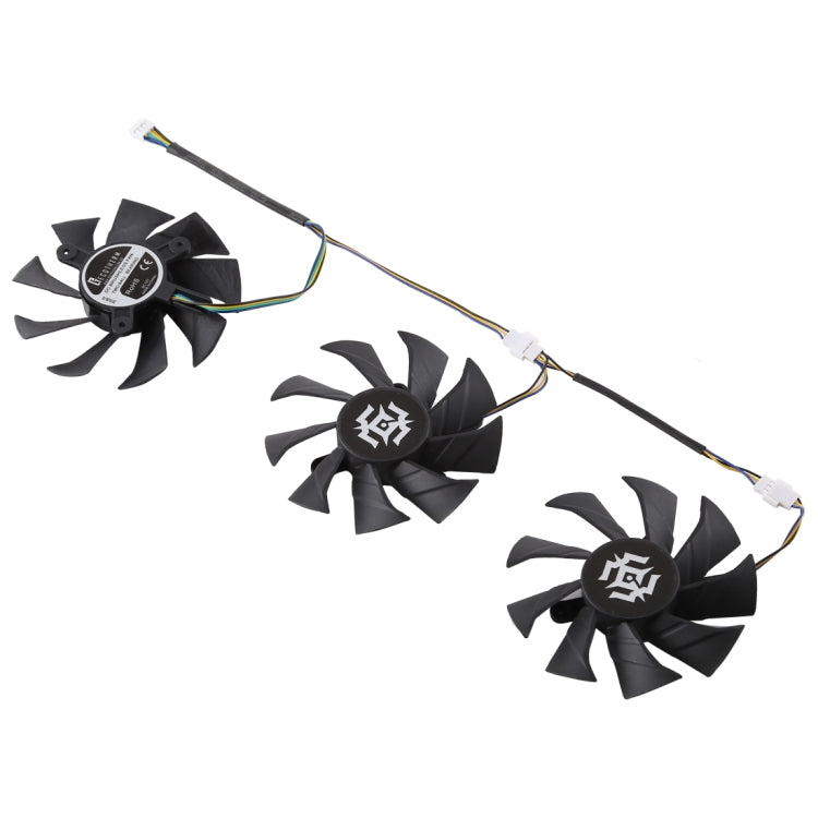 3 Ventoinhas de Arrefecimento para Placa Gráfica Zotac GTX 1070-8GD5 X-OC, Diâmetro: 85mm, 0,5A Diâmetro: 9,5mm (3 Unidades)