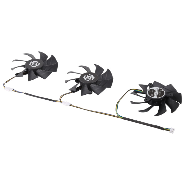 3 Ventoinhas de Arrefecimento para Placa Gráfica Zotac GTX 1070-8GD5 X-OC, Diâmetro: 85mm, 0,5A Diâmetro: 9,5mm (3 Unidades)