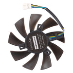 Ventoinha de arrefecimento substituta de 4 pinos com dois rolamentos para MSI Gigabyte GTX 1060 RX 480 460 570 580 R9 290X RX 550, diâmetro: 85mm, macho de 4 pinos