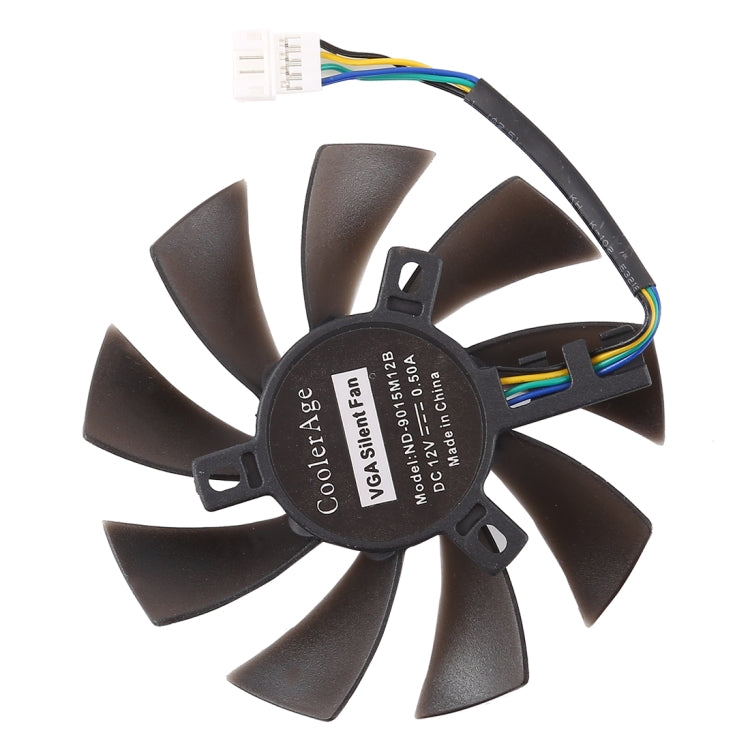 Ventoinha de arrefecimento substituta de 4 pinos com dois rolamentos para MSI Gigabyte GTX 1060 RX 480 460 570 580 R9 290X RX 550, diâmetro: 85mm, macho de 4 pinos