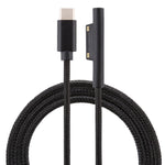 Cabo de Alimentação Nylon Macho 6 Pinos USB-C / Tipo-C para Adaptador de Portátil Microsoft Surface Pro 3 / 4 / 5 / 6, Comprimento do Cabo: 1,5m, para Microsoft Surface Pro 3 / 4 / 5 / 6