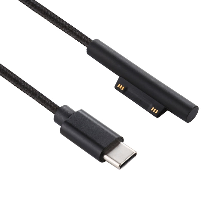 Cabo de Alimentação Nylon Macho 6 Pinos USB-C / Tipo-C para Adaptador de Portátil Microsoft Surface Pro 3 / 4 / 5 / 6, Comprimento do Cabo: 1,5m, para Microsoft Surface Pro 3 / 4 / 5 / 6