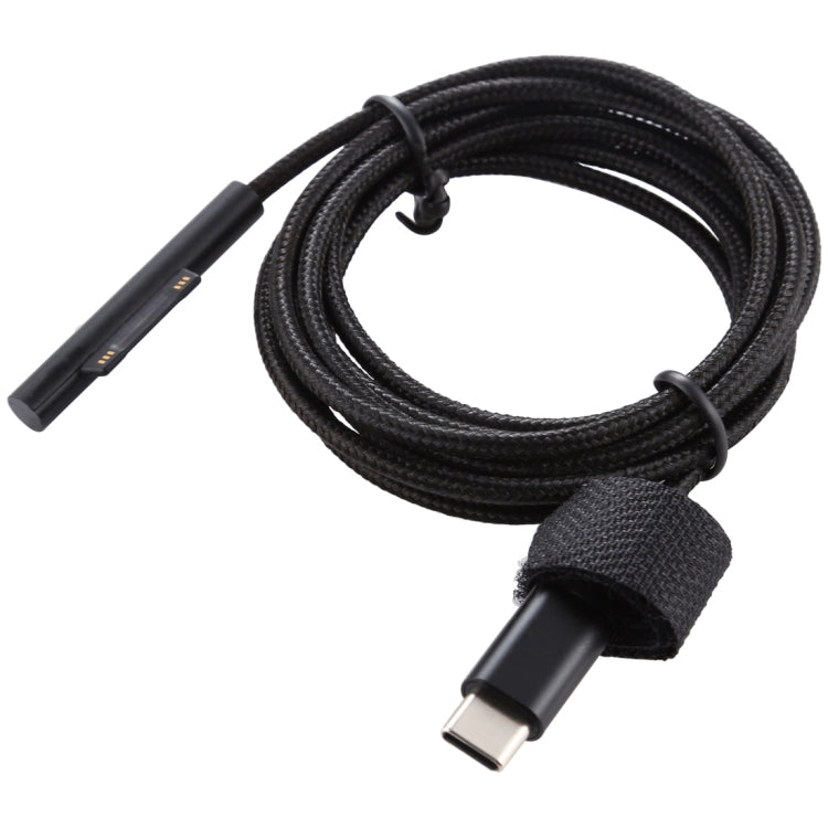 Cabo de Alimentação Nylon Macho 6 Pinos USB-C / Tipo-C para Adaptador de Portátil Microsoft Surface Pro 3 / 4 / 5 / 6, Comprimento do Cabo: 1,5m, para Microsoft Surface Pro 3 / 4 / 5 / 6