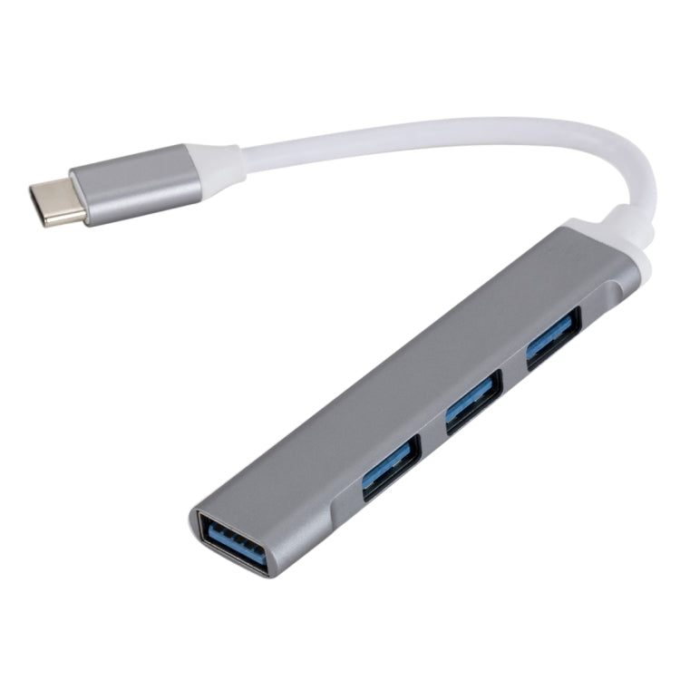 Adaptador HUB Divisor Multifuncional C809 USB 3.0 x 1 + USB 2.0 x 3 para USB-C / Tipo-C, C809