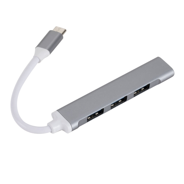 Adaptador HUB Divisor Multifuncional C809 USB 3.0 x 1 + USB 2.0 x 3 para USB-C / Tipo-C, C809