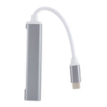 Adaptador HUB Divisor Multifuncional C809 USB 3.0 x 1 + USB 2.0 x 3 para USB-C / Tipo-C, C809