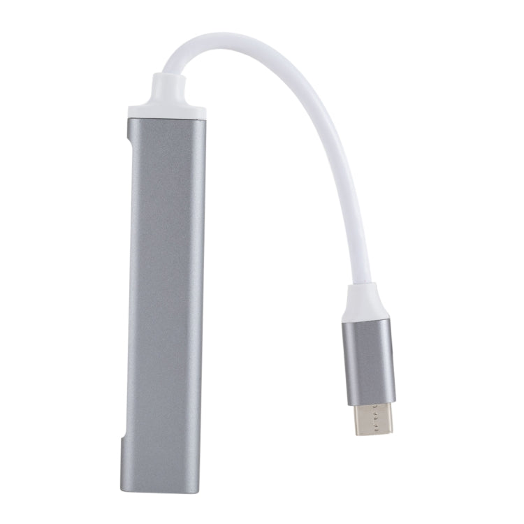 Adaptador HUB Divisor Multifuncional C809 USB 3.0 x 1 + USB 2.0 x 3 para USB-C / Tipo-C, C809