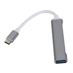 Adaptador HUB Divisor Multifuncional C809 USB 3.0 x 1 + USB 2.0 x 3 para USB-C / Tipo-C, C809