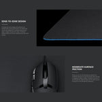 Tapete de rato macio em tecido para jogos eletrónicos Logitech G640, Tamanho: 46 x 40cm, G640 Tecido Macio
