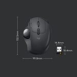 Rato ótico sem fios Bluetooth + Unifying Logitech MX ERGO S 440DPI com trackball de modo duplo, MX ERGO S