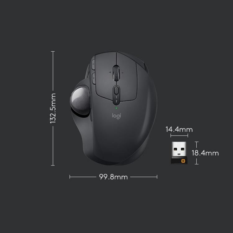 Rato ótico sem fios Bluetooth + Unifying Logitech MX ERGO S 440DPI com trackball de modo duplo, MX ERGO S