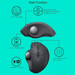 Rato ótico sem fios Bluetooth + Unifying Logitech MX ERGO S 440DPI com trackball de modo duplo, MX ERGO S