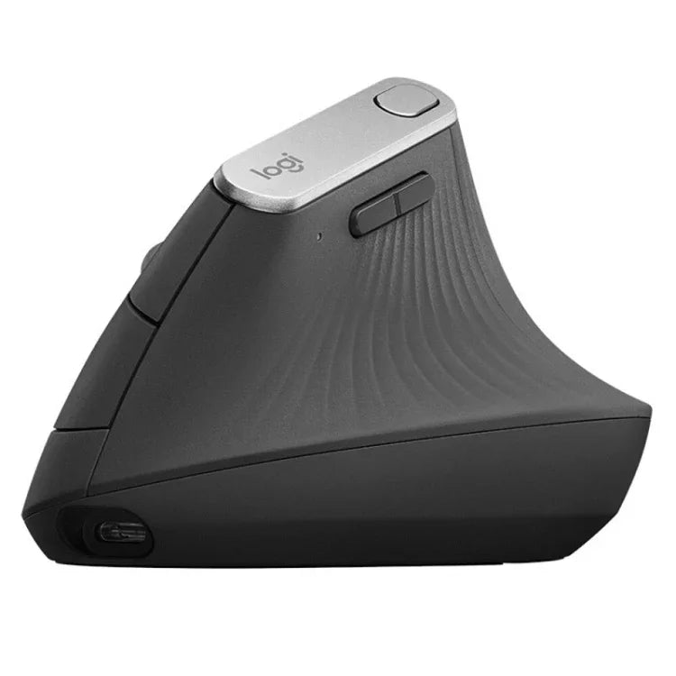 Rato ótico vertical ergonómico sem fios Logitech MX Vertical 4000DPI USB-C / Type-C + Unifying + Bluetooth de três modos, MX Vertical