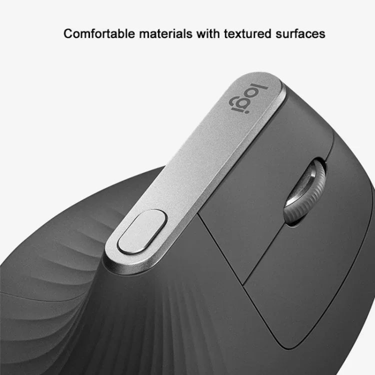 Rato ótico vertical ergonómico sem fios Logitech MX Vertical 4000DPI USB-C / Type-C + Unifying + Bluetooth de três modos, MX Vertical