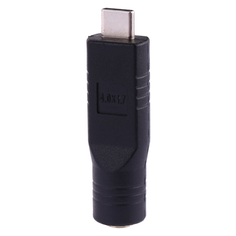 Adaptador Conector Macho USB-C / Tipo-C para Fêmea 4,0 x 1,7mm, Fêmea 4,0 x 1,7mm
