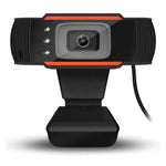 A870C3 Webcam 480P USB para Computador com Microfone Absorvente de Som e 3 LEDs, Comprimento do Cabo: 1,4m, A870C3 (Laranja)