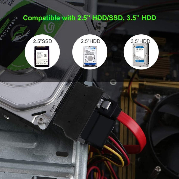 Adaptador SATA 22 Pinos Fêmea para SATA SLIMLINE 13 Pinos Macho, SATA 22 Pinos Fêmea para SATA 13 Pinos