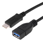 Cabo adaptador OTG USB-C 3.1 / Type-C macho para USB 3.0 fêmea, comprimento: 20cm, ZSSG-9B20OTG