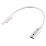 Cabo de carregamento rápido PD para portátil USB-C / Tipo-C fêmea para 6 pinos macho para Microsoft Surface Pro 9 / 8 / 7 / 6 / 5 / 4 / 3, comprimento do cabo: 0,2 m, Pro 9 / 8 / 7 / 6 / 5 / 4 / 3 para USB-C / Tipo-C fêmea preto