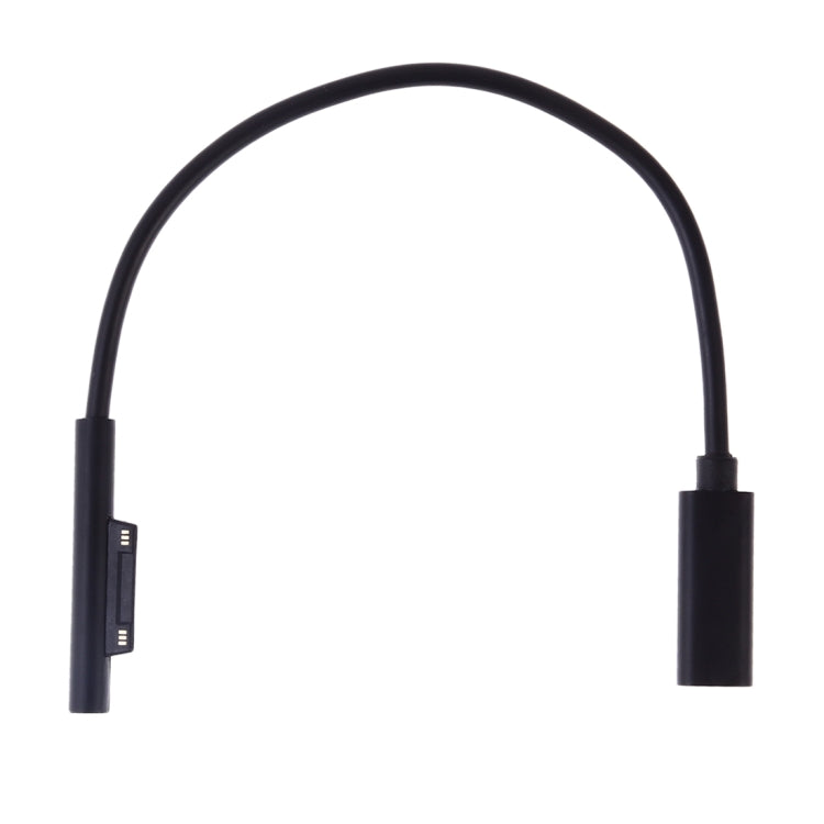Cabo de carregamento rápido PD para portátil USB-C / Tipo-C fêmea para 6 pinos macho para Microsoft Surface Pro 9 / 8 / 7 / 6 / 5 / 4 / 3, comprimento do cabo: 0,2 m, Pro 9 / 8 / 7 / 6 / 5 / 4 / 3 para USB-C / Tipo-C fêmea preto