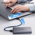 Caixa mecânica ORICO DD25 C3 para SSD de 2,5 polegadas Type-C para Type-C e USB, capacidade suportada: 6TB