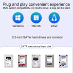 Caixa mecânica ORICO DD25 C3 para SSD de 2,5 polegadas Type-C para Type-C e USB, capacidade suportada: 6TB